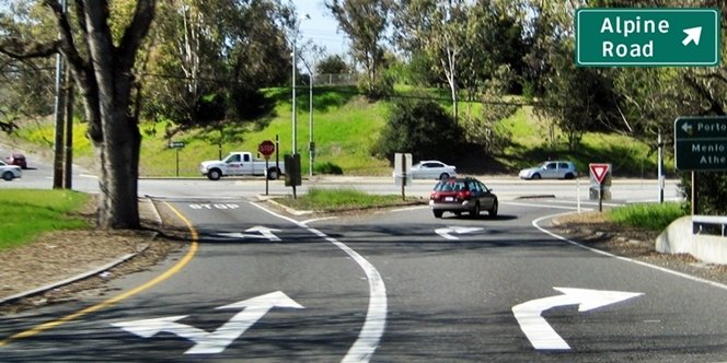 CLICK to continue: Right on Alpine Rd from H280 N