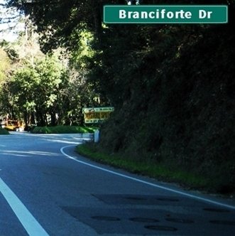 CLICK to continue on Branciforte Drive at Glen Canyon Road