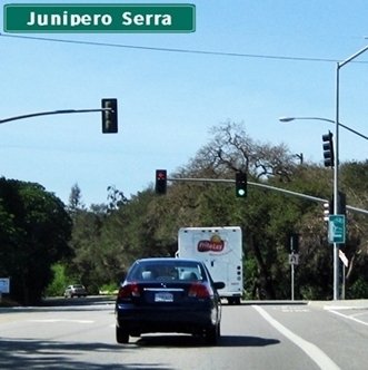 CLICK to continue on Junipero Serra Road from Campus Loop