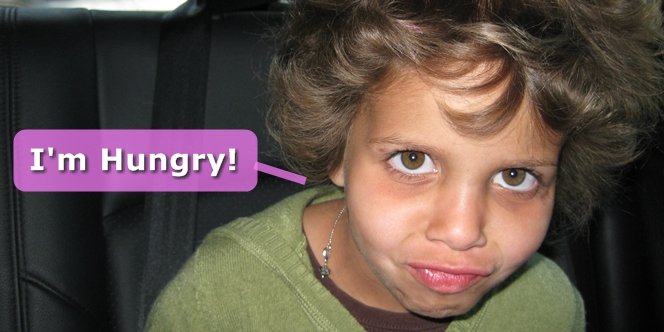 CLICK to continue: I'm hungry!