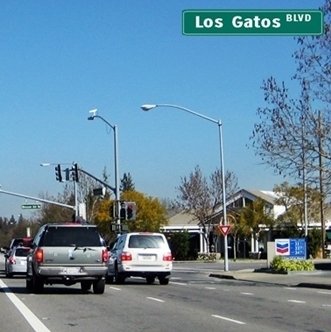 CLICK to continue on Los Gatos Blvd at Blossom Hill Road