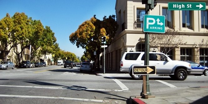 CLICK to continue: Right on High Street from Lytton